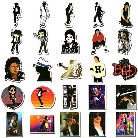 50 pcs "Michael Jackson" Sticker Pack King of Pop 80s 90s Thriller Music Decals 50 pcs "Michael Jackson" Sticker Pack King of Pop 80s 90s Thriller Music Decals